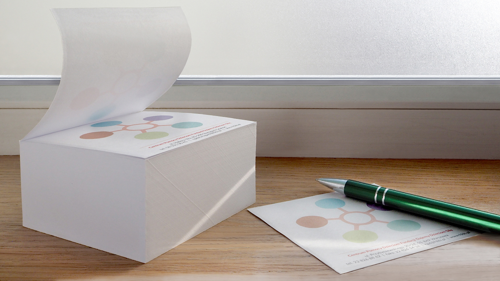 Centrum Pomocy i Aktywia - notes kostka i notes w kartoniku