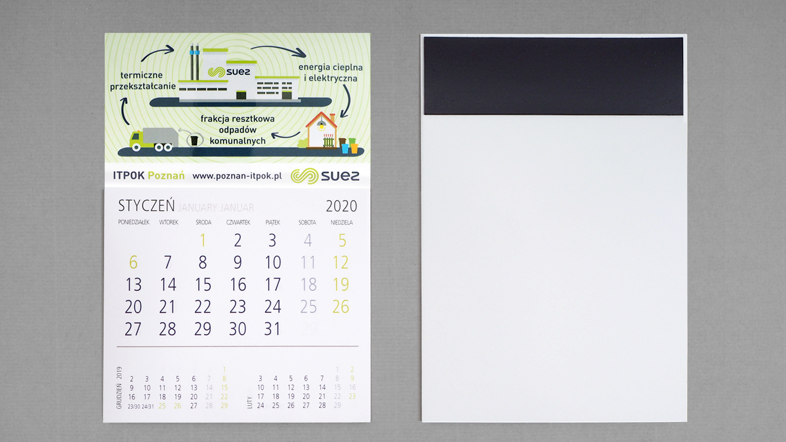 ITPOK – kalendarz z magnesem jednodzielny