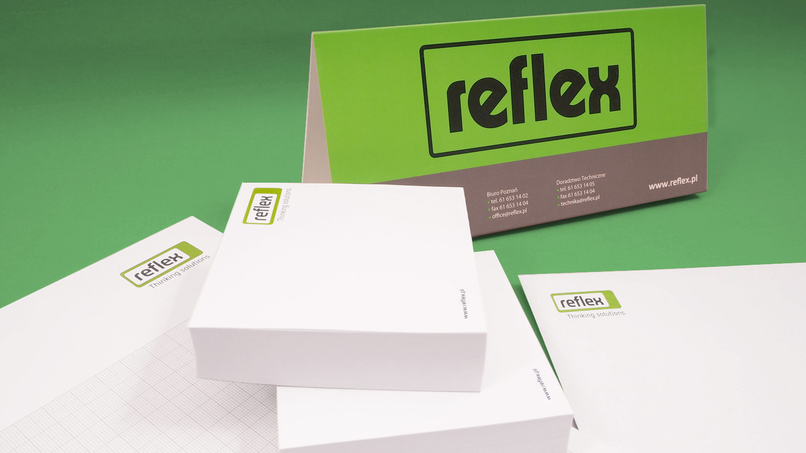 Reflex – notes klejony bez okładki A6 i A4, notes kostka 90 x 90 x 50 mm