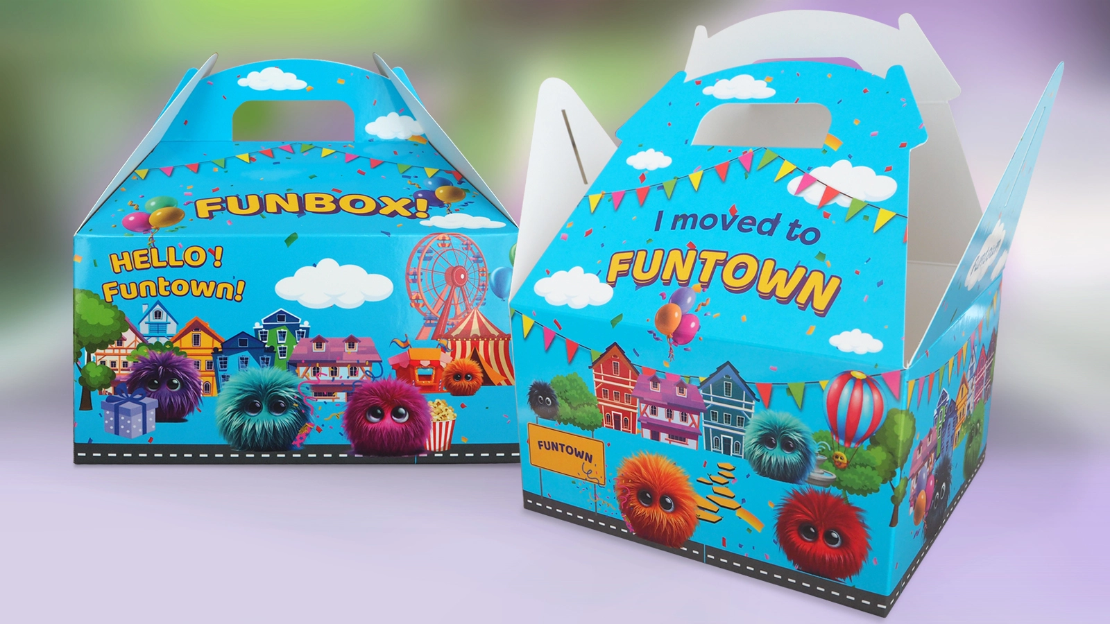 Pudełka prezentowe z uchwytem (kuferek) dla Funtown