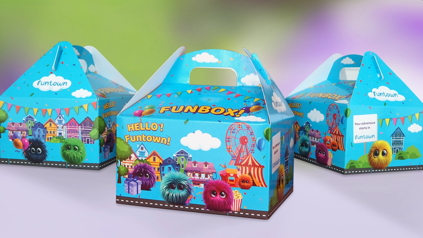 Pudełka prezentowe z uchwytem (kuferek) dla Funtown